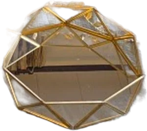 Open gold geometric terrarium