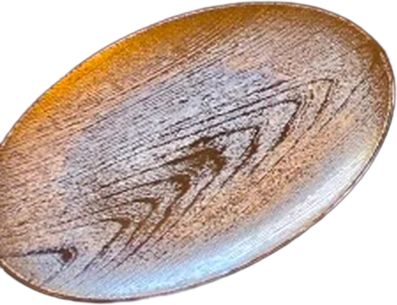 Textured gold round platter